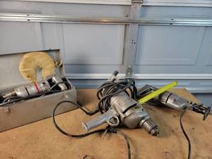 lot 302 image: Lot of (3) Vintage Milwaukee Power tools - (2) Drill and Sawzall - Untested