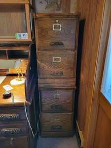lot 62 image: Pair of Fargo Furniture 2-Drawer Solid Wood File Cabinets - NO SHIPPING