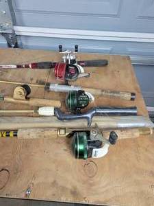 lot 169 image: Lot of Fishing Poles and Reels - See Description - NO SHIPPING