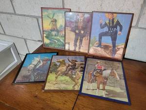 lot 331 image: Lot of (6) Cowboy and Landscape 7-12 x 10 Lithograph Prints
