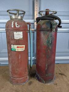 lot 233 image: (2) Antique Fire Extinguishers - NO SHIPPING