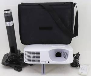 Casio XJ-F100U HDMI DLP Projector, Remote, Bag, Mount & Screen
