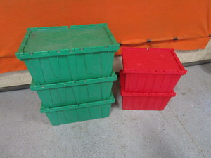 (5) Stackable Totes