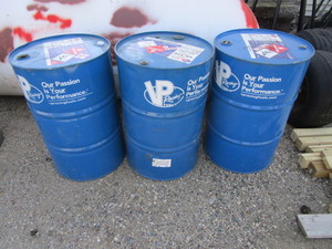 (3) 55 gal Steel Barrels