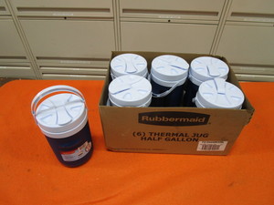 (6) (New) Rubbermaid 12 gal Water Jugs
