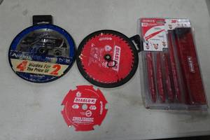 lot 164 image: Assorted Saw Blades - Circular, Cement, Reciprocating