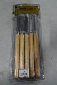lot 173 image: Tool Shop 5 Piece Wood Lathe Chisel Set