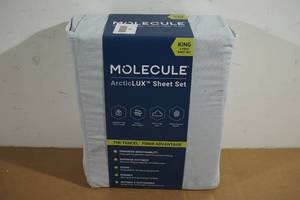lot 73 image: NEW Molecule ArcticLux 4 Piece Sheet Set - King