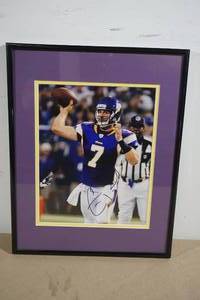 lot 141 image: Christian Ponder Signed Framed Photograph