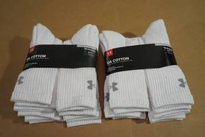 lot 156 image: NEW Under Armour Cotton Socks - Adult Medium