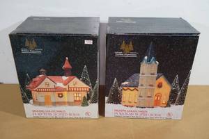 lot 209 image: Holiday Expressions Dickens Collectables Christmas Village Houses