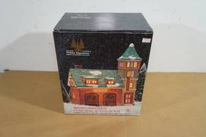 lot 212 image: Holiday Expressions Dickens Collectables Christmas Village Fire Station