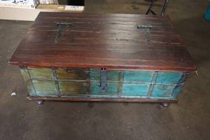 lot 298 image: Wood Coffee Table with Storage