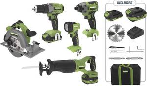 lot 31 image: PowerSmith 20V Cordless Lithium Ion Brushless Tool Set