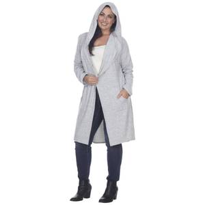 lot 99 image: Womens Hooded Cardigans Gray-4XL, Black Plus Size