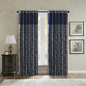 lot 102 image: NEW Madison Park Whitman Jacquard Window Panels
