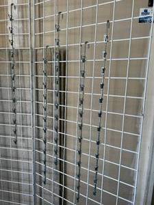 White Metal Display Racks with Hooks