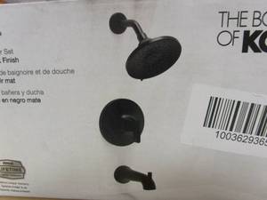 KOHLER Setra Single-Handle 3-Spray Tub and Shower Faucet in Matte Black (Valve Included) (BRAND NEW)