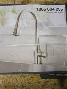 GLACIER BAY McKenna Single-Handle Pull-Down Sprayer Kitchen Faucet in Stainless Steel with TurboSpray and FastMount (BRAND NEW)