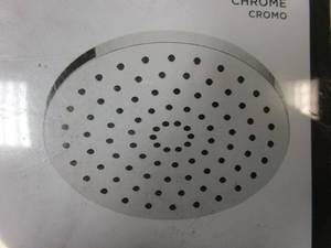 GLACIER BAY 1-Spray 8 in. Single Wall Mount Fixed Rain Shower Head in Chrome (OPEN, APPEARS NEW)