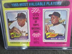 72. 1975 Topps Willie Mays Card...