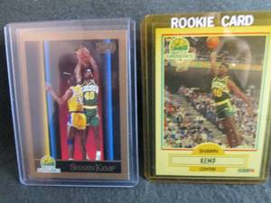 85. 2 1990-91 Shawn Kemp Rookie Car...