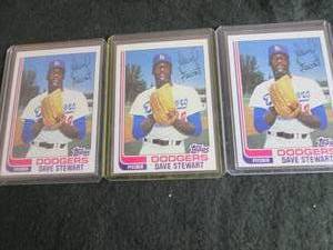 117. 3 1982 Topps Dave Stewart Rook...