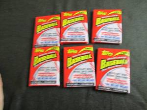 165. 6 1991 Topps Baseball Packs...