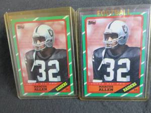 175. 2 1986 Topps Marcus Allen Card...