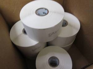 6- 1000 ct Zebra Labels...