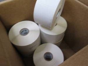 6- 1000 ct Zebra Labels...