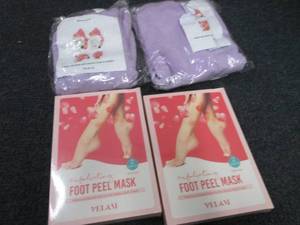 2 pks Foot Peel Masks, 2 Microfiber...