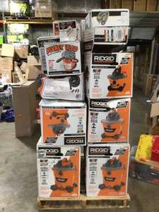 Pallet of Rigid WetDry Shop Vacs  Customer Returns See Terms on Auction