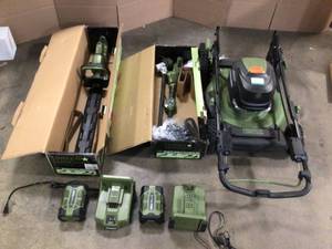 Lot of Mixed Assorted Greenworks Powered Items Various Models and Conditions Customer Returns See Terms on Auction