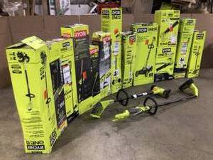 Lot of Mixed Assorted Ryobi Lawn Care Various Models and Conditions  Customer Returns See Terms on Auction