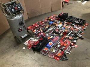 Lot of Assorted Husky Tools and Hardware Misc and Compressor Various Models and Conditons See Terms on Auction