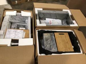 Lot of 3 Mixed Assorted Kitchen Sinks Customer Returns See Terms on Auction