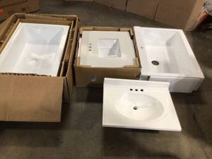 Lot of Mixed Assorted Sinks Customer Returns See Terms on Auction