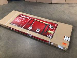 Husky 6 ft. Solid Wood Top Workbench in Black Customer Returns See Terms on Auction