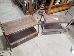 lot 53 image: Vintage Rolling TV Stands