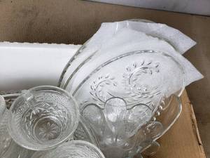 lot 73 image: Punch Bowl, Cups and Pitcher