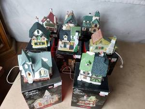 lot 98 image: Our Town Light Up Chrismas Houses