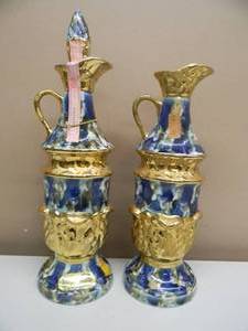 Vintage 1965 JIM BEAM HANDCRAFTED GENUINE REGAL CHINA BOTTLE DECANTERS - AWESOME PIECES - NICE - SEE PICTURES