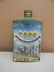 Vintage 1968 JIM BEAM RENO THE BIGGEST LITTLE CITY IN THE WHOLE WORLD GENUINE REGAL CHINA CDEANTR - AWESOME PIECES - NICE - SEE PICTURES