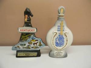 Vintage 1967 JIM BEAM KENTUCKY HORSE HEAD GENUINE REGAL CHINA DECANTER & 1970 KENTUCKY - AWESOME PIECES - NICE - SEE PICTURES