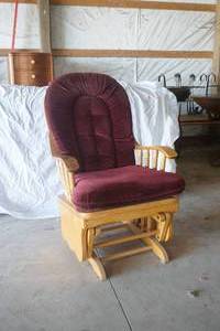 lot 10 image: cushioned Rocking Chair