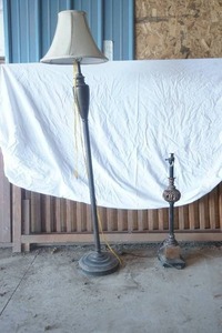 lot 25 image: Vintage Metal Lamps