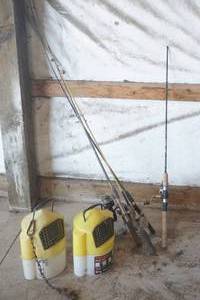 lot 53 image: Fishing rods and Bait trap