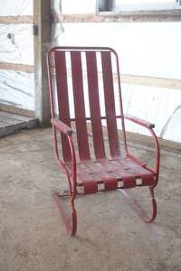 lot 93 image: Red metal rocker