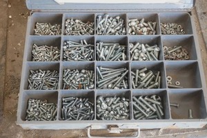 lot 153 image: Large variety of nuts machine bolts